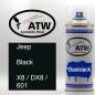 Preview: Jeep, Black, X8 / DX8 / 601: 400ml Sprühdose, von ATW Autoteile West.